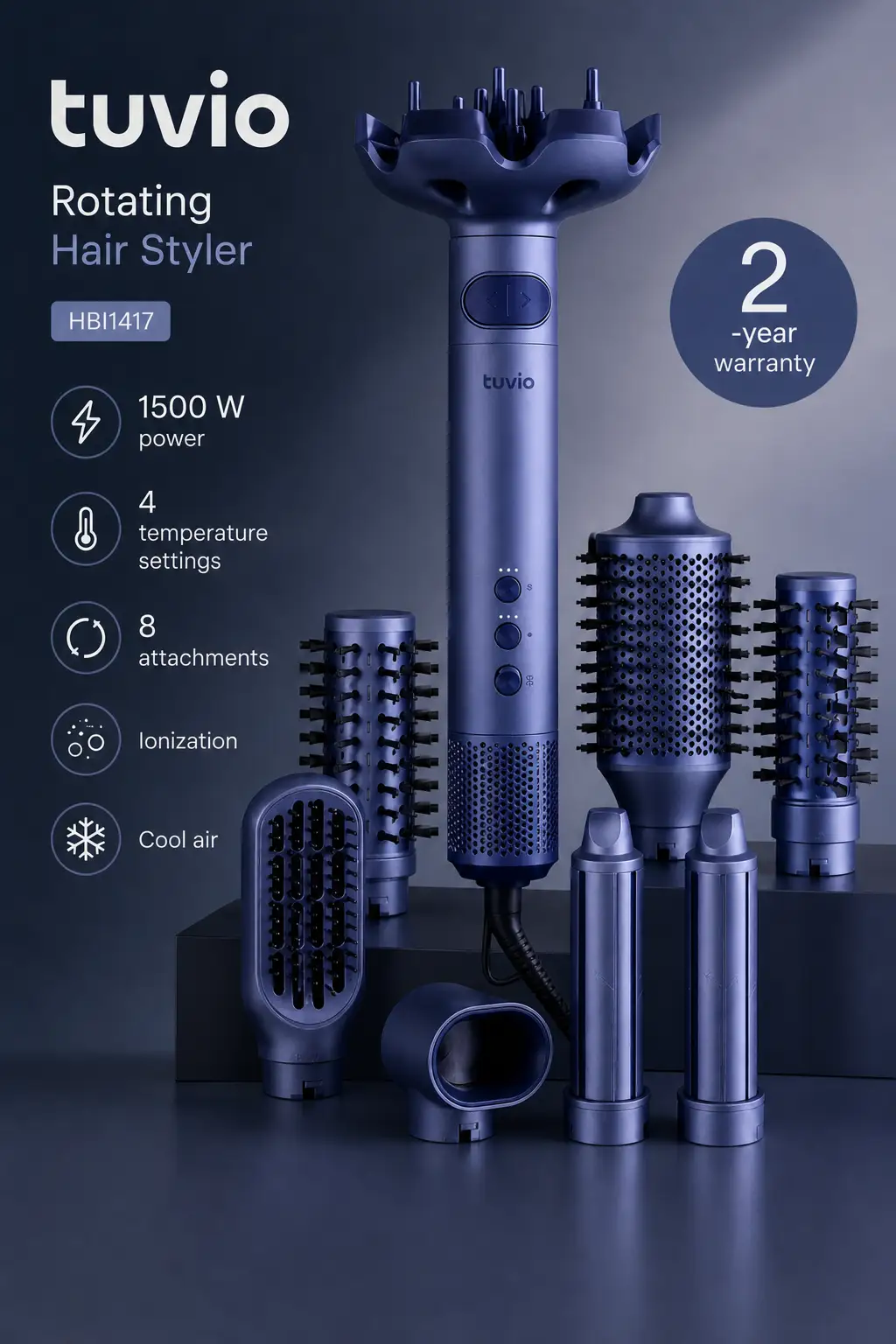 AI-generated marketplace image for a hair dryer