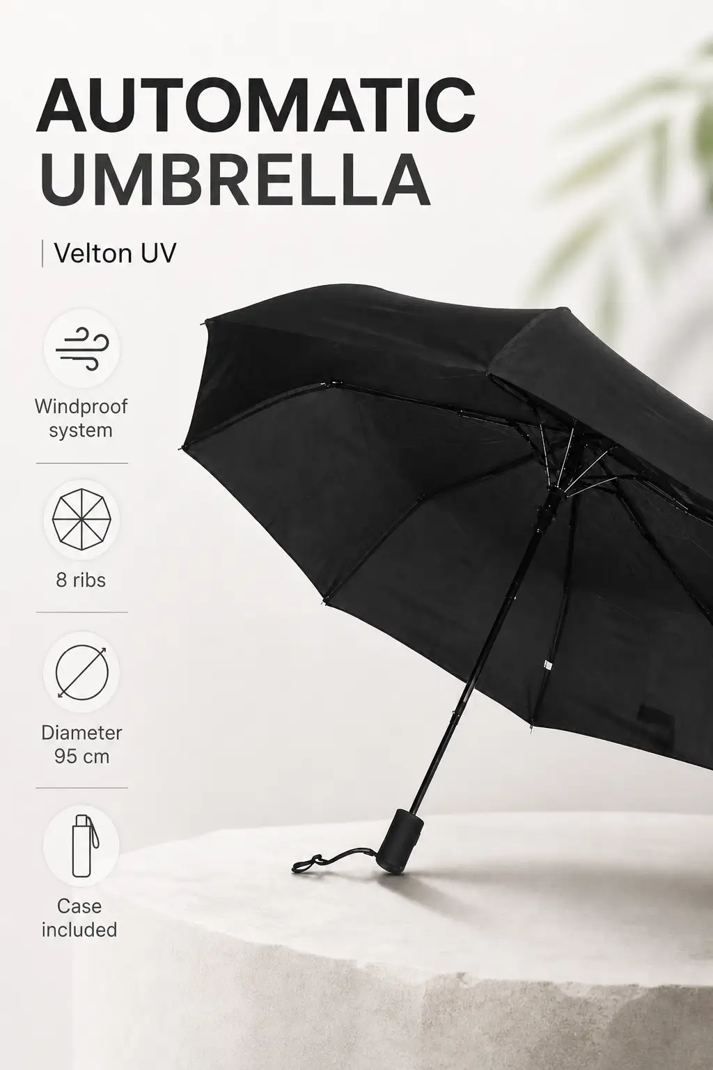 AI-generated marketplace image for an umbrella